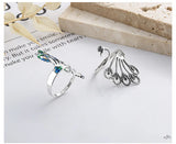 Peacock Surround Size Adjustable Opening 925 Sterling Silver Women's Ring - BGCOPPER