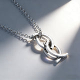 Deformable Kissing Fish Stainless Steel Jewelry | Ring & Necklace 2-in-1 Set