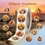 500PCS Original Bible-Inspired Motivational Stickers Roll: Cross-Border Decorative Adhesive Seals for Jo - design detail