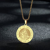 Bgcopper The Holy Scapular Round Religious Medal Necklace - BGCOPPER