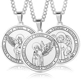 Seven Archangel's Medal Pendant Amulet - Under their wings, we walk with peace of mind - BGCOPPER