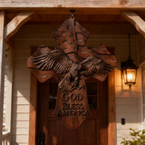 American Eagle Wooden Cross – God Bless America