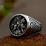 Saint George Amulet Stainless Steel Ring - BGCOPPER