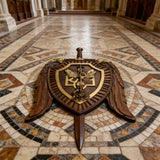 Archangel Michael Sword & Shield Wall Plaque - Divine Protection in Spiritual Warfare