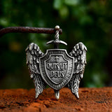 St Michael's Archangel Shield Stainless Steel Necklace - BGCOPPER