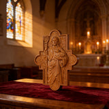 God's Shepherd religious gift Wooden carved chrirstian wall art