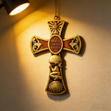 “Bless This Child” Prayer Boy/Girl Cross Wooden Sculpture for Christian home decor and prayer spaces