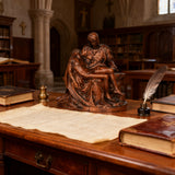 Michelangelo's Madonna and Child of Mercy Wooden Tabletop Arrangement