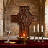 Ascension of Jesus wood carving cross