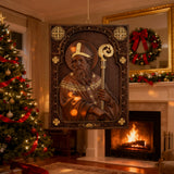 Bgcopper Saint Patrick Wood Carved Icon Religious Gift Wall Hanging Art Work