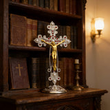 Ornate Jesus Crucifix Figurine: Elegance & Faith in One