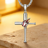 Baseball Bat Cross Necklace – Faith & Passion on the Field