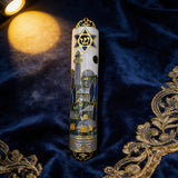 Hand-Painted Enamel Mezuzah: The Dual Essence of Faith & Craftsmanship
