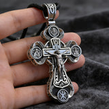 Two-Sided Devotional Cross - Jesus & Mary in 925 Silver - Wearable Faith