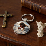 Jesus in Prayer Keychain: Carry His Presence Wherever You Go