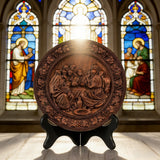 The Last Supper Round Wooden Sculpture