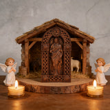 Sacred Heart of Jesus Arch Wooden Tabletop Decor
