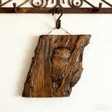 Hand-Carved Owl Tree Wood Art: A Christian Symbol of Wisdom & Divine Awareness