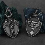 St.Michael's Archangel Necklace. Paratrooper Police Military Paramedic Grocers Mariners and military personnel Patron Saint Amulet - BGCOPPER