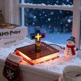 Floating Cross Bible LED Lamp: Suspended Faith, Illuminated Grace