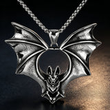 Gothic Bat Titanium Steel Necklace – Rebirth, Night & Bold Style