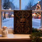 Ornate Skull Carved Wood Wall Art: Timeless Baroque-Inspired Decor