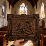 The Baptism of Christ Hand-Carved Wooden Wall Art: A Sacred Tribute to New Life