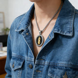 Vintage Our Lady of Guadalupe Stainless Steel Necklace | Catholic Religious Jewelry