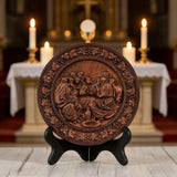 The Last Supper Round Wooden Sculpture