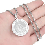 Bgcopper The Holy Scapular Round Religious Medal Necklace - BGCOPPER