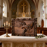 Hand-Carved Beech Wood Eagle Art: For the Bold & Spirited - craftsmanship detail