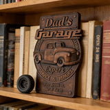 Dad's Garage Wooden Wall Sign: The Perfect Tribute to His Go-To Space
