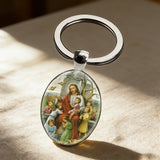 Jesus and the Children Oval Keychain: A Symbol of Love and Innocence