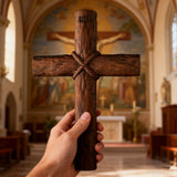 Wooden Spiral Cross: A Symbol of Christ's Sacrifice & Unity