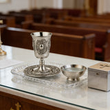 Jerusalem Holy Grail (Cup & Saucer Set) - Authentic Kiddush Cup for Shabbat, Passover & Special Occasions