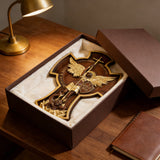 Archangel Michael Solid wood carving gift - Hand carved from a whole piece of wood