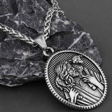 Titanium Steel Shepherd Jesus Christ with Lamb Christian Necklace - BGCOPPER