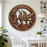 Bgcopper Natural Beauty Hummingbird Hollow Wood Carving Wall decor