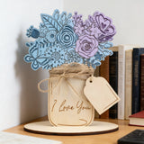 Mother's Day Wooden Flower Card DIY Craft Kit | Paint an Everlasting Bouquet of Love for Mom