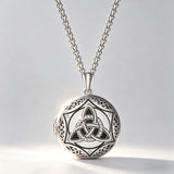 Celtic Triquetra Locket Necklace – Heritage, Memory & Timeless Protection