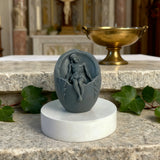 Oval Jesus Scented Candle: A Sacred Embrace of Resurrection & Devotion