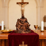 Michelangelo's Madonna and Child of Mercy Wooden Tabletop Arrangement