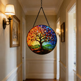 Rainbow Tree of Life Stained Glass Suncatcher: Where Color Meets the Eternal