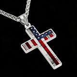 American Flag Cross Necklace: Faith & Patriotism Worn as One 🇺🇸