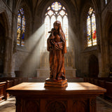 Saints Teresa Round Wooden Art Jewelry