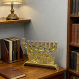 Golden Jerusalem 9-Branch Menorah: Light That Ties to the Holy City