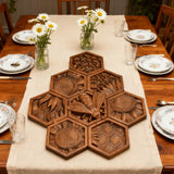 “Bee & Honeycomb” Hand-Carved Wood Wall Art – A Christian Symbol of Diligence & Divine Provision