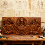 22.75 "Jesus Christus, Heiliger Geist Holz geschnitzt