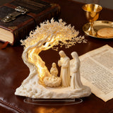 ✨ Nativity Tree of Life Acrylic Desktop Decor: A Christian Symbol of Christmas Grace & Eternal Roots
