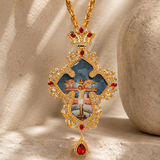 Orthodox Crucifix Icon Pendant Necklace